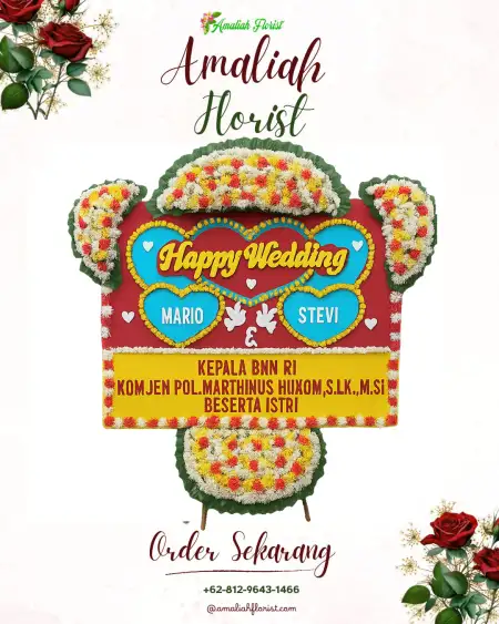 Papan Bunga Pernikahan Pinokalan
